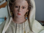 Detalhes do rosto da imagem Nossa Senhora do Rosário