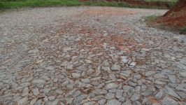 Obras de recuperação no Morro do Baú