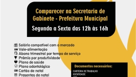 Rivelli abre novas vagas de emprego para o setor de Produção, em parceria com a Prefeitura de Desterro do Melo 