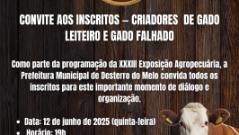 Convite oficial para reuniões com produtores rurais